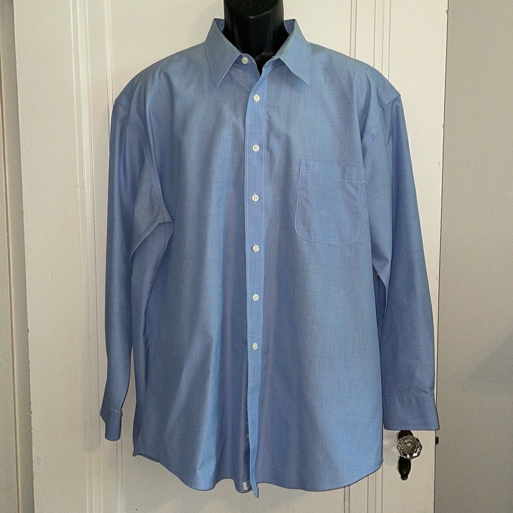 Pronto Uomo light blue non iron‎ collar dress shirt